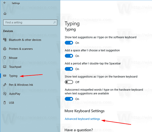 Festlegen des Standardtastaturlayouts in Windows 10