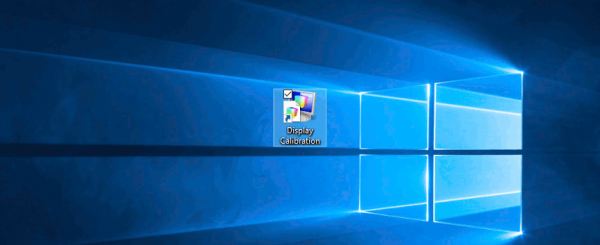 Vytvořte zástupce pro kalibraci displeje ve Windows 10