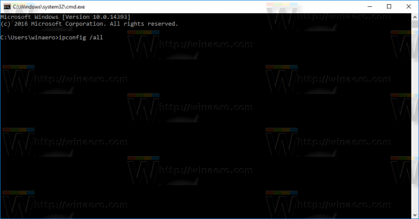 Baguhin ang network card MAC address sa Windows 10