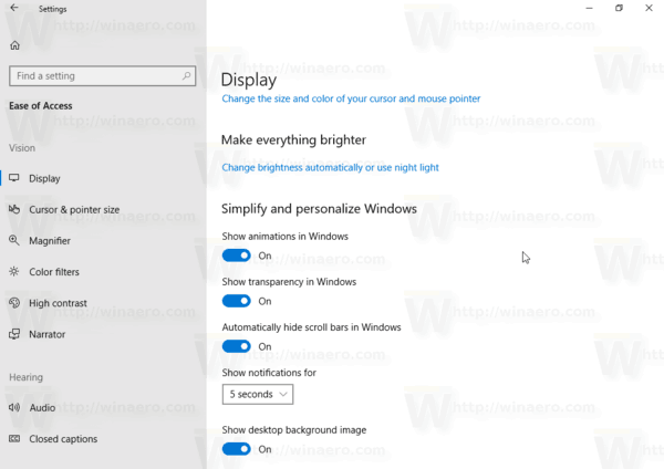 Muutke kerimisribad Windows 10 poe rakendustes alati nähtavaks