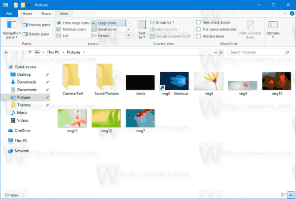 เปลี่ยน Group By และ Sort By Folder View ใน Windows 10