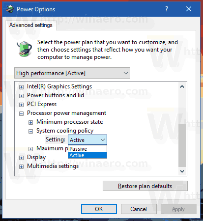 Windows 10'da İşlemci için Sistem Soğutma Politikasını Değiştirin