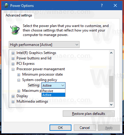 ونڈوز 10 میں پروسیسر کے ل System سسٹم کولنگ پالیسی تبدیل کریں