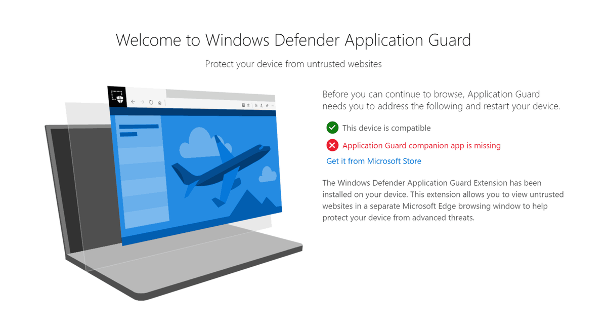 Microsoft phát hành tiện ích bảo vệ ứng dụng Windows Defender cho Chrome và Firefox
