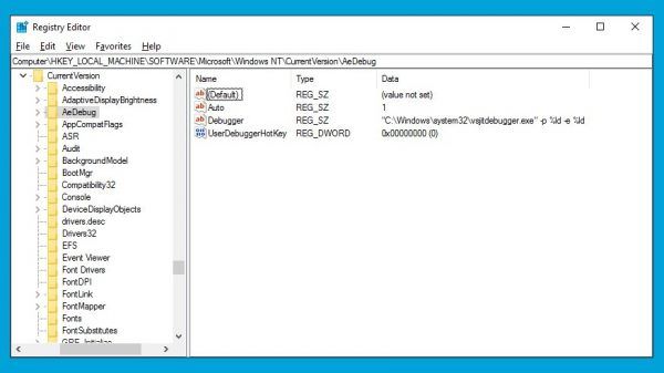 Editor registru získá adresní řádek v systému Windows 10
