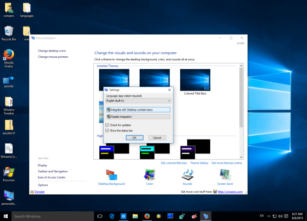 Klassikaliste kuvasuvandite hankimine Windows 10-s rakenduse Seaded asemel