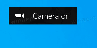 Schakel Camera aan of uit OSD-meldingen in Windows 10 in of uit