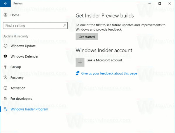 Kuinka piilottaa Windows Insider -ohjelma -sivu Windows 10: n Asetukset-sovelluksesta
