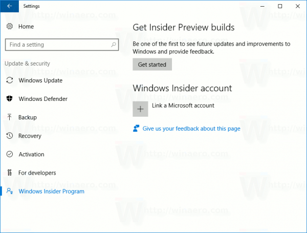 Kako skriti stran programa Windows Insider v aplikaciji Nastavitve v sistemu Windows 10