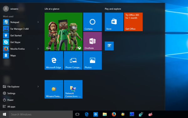 Seje funktioner i Windows 10 Start-menu