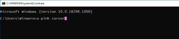 Променете цвета на курсора в конзолата в Windows 10