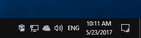 Tampilkan atau Sembunyikan Ikon Sistem Di Baki di Windows 10