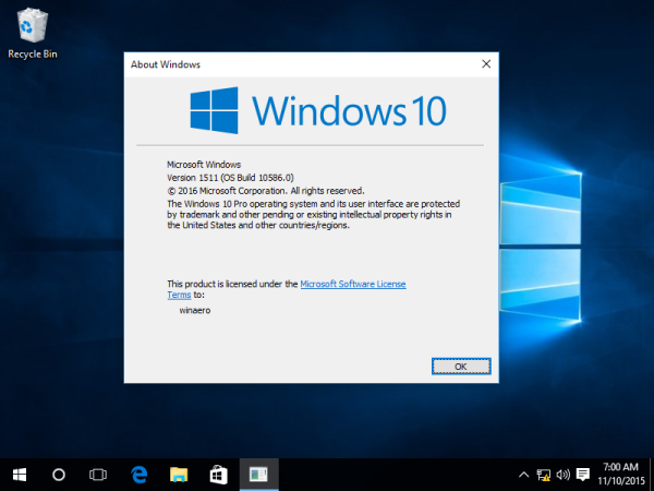 La versió 1511 de Windows 10 ara és exclusiva de Windows Update