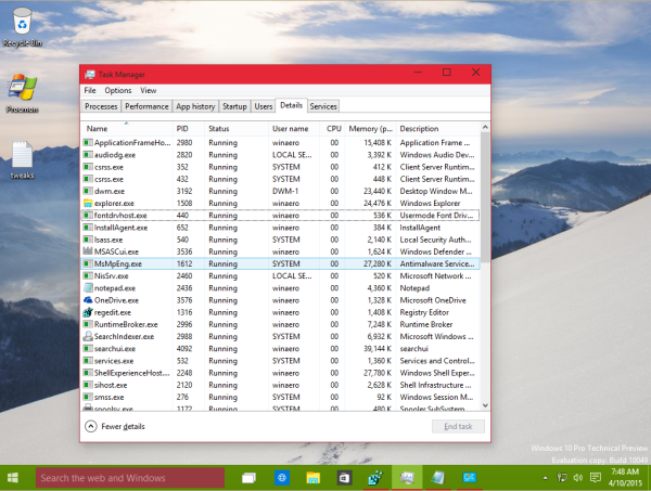 Windows 10 sallii eri värien asettamisen ikkunoille ja tehtäväpalkille