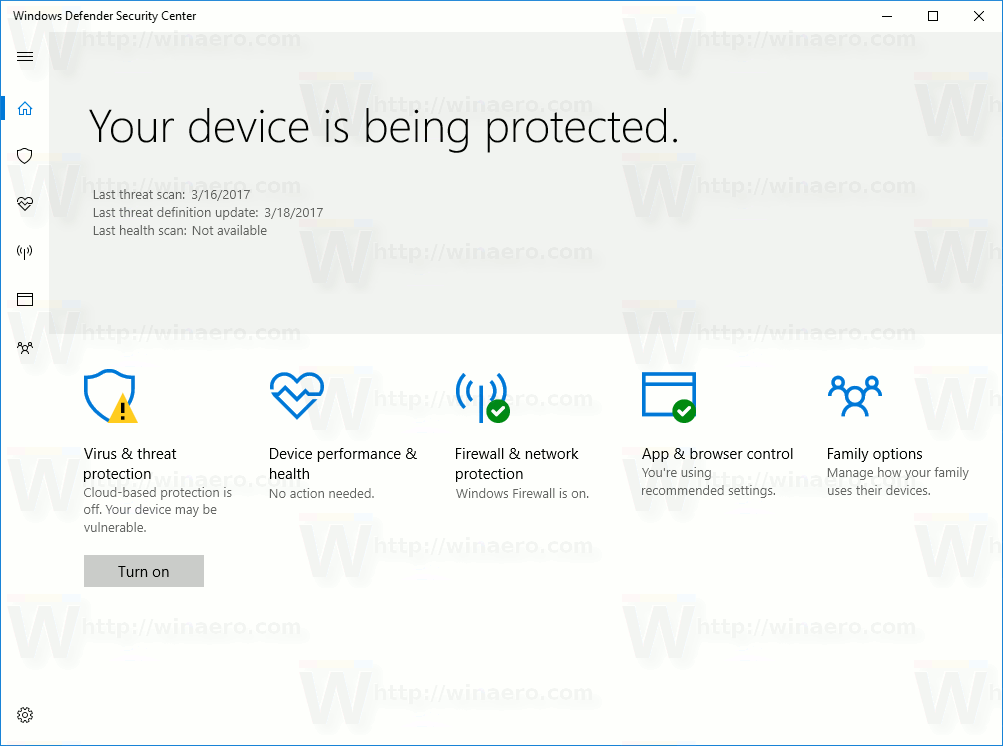 Microsoft изменила место установки Защитника Windows