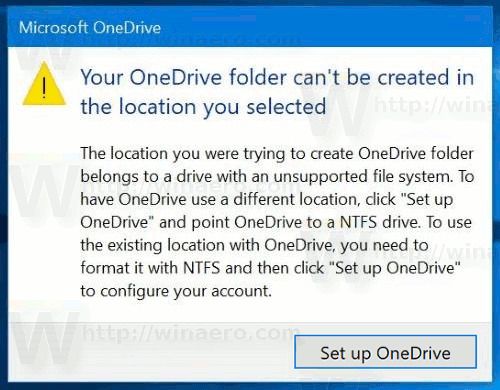 OneDrive-mappen din kan ikke opprettes på stedet du valgte [Fix]