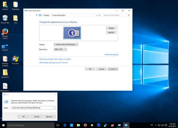 Cara membuka Tetapan Paparan lama di Windows 10 (dua cara)