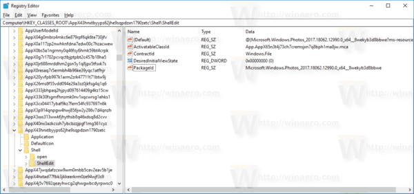 V systéme Windows 10 odstráňte kontextovú ponuku Upraviť pomocou fotografií