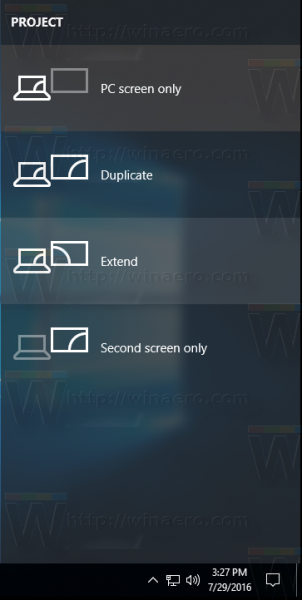 Dodaj menu kontekstowe wyświetlania projektu w systemie Windows 10