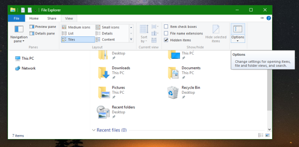ทำให้ Explorer เปิดไลบรารีแทนการเข้าถึงด่วนใน Windows 10