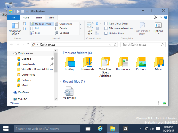 Atveriet šo datoru ātrās piekļuves vietā programmā Windows 10 File Explorer