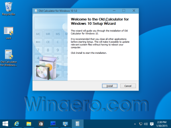 Obtenez la calculatrice de Windows 8 et Windows 7 dans Windows 10