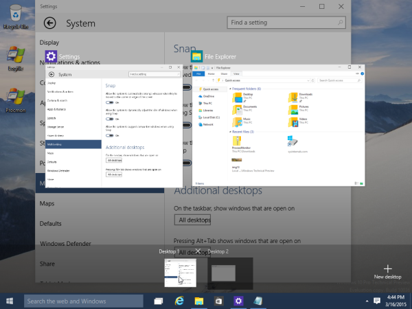 كيفية إظهار نوافذ سطح المكتب الحالية فقط في Alt + Tab في Windows 10