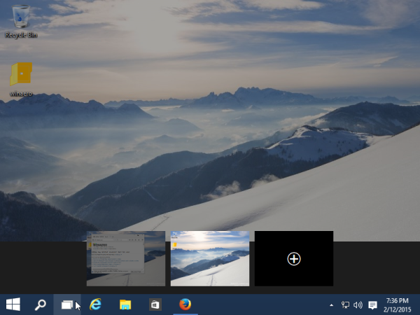 Avaa käynnissä olevan sovelluksen uusi esiintymä erillisellä työpöydällä Windows 10: ssä