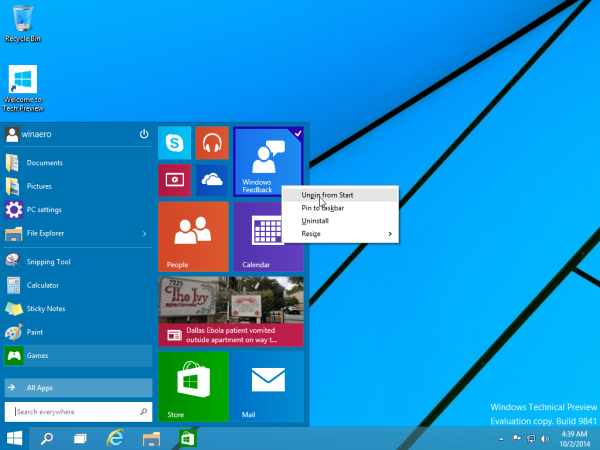 Laat het Windows 10 Start-menu eruit zien als het Windows 7 Start-menu