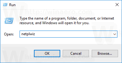 Entrar automaticamente em uma conta de usuário no Windows 10