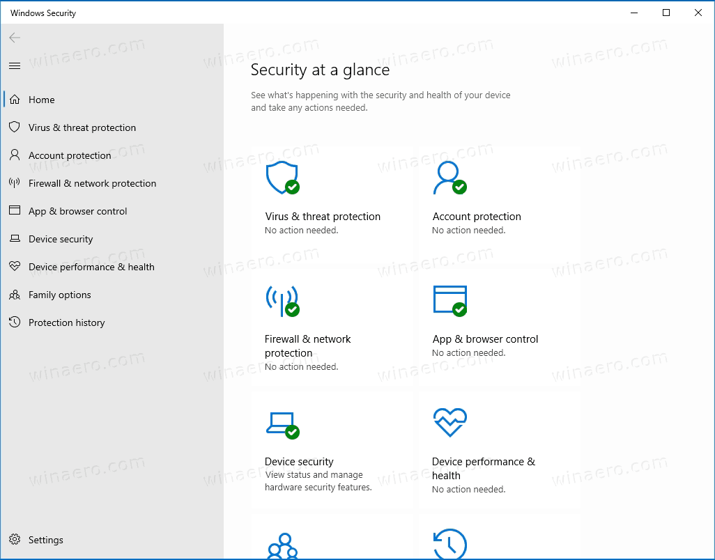 Nulstil Windows Security App i Windows 10