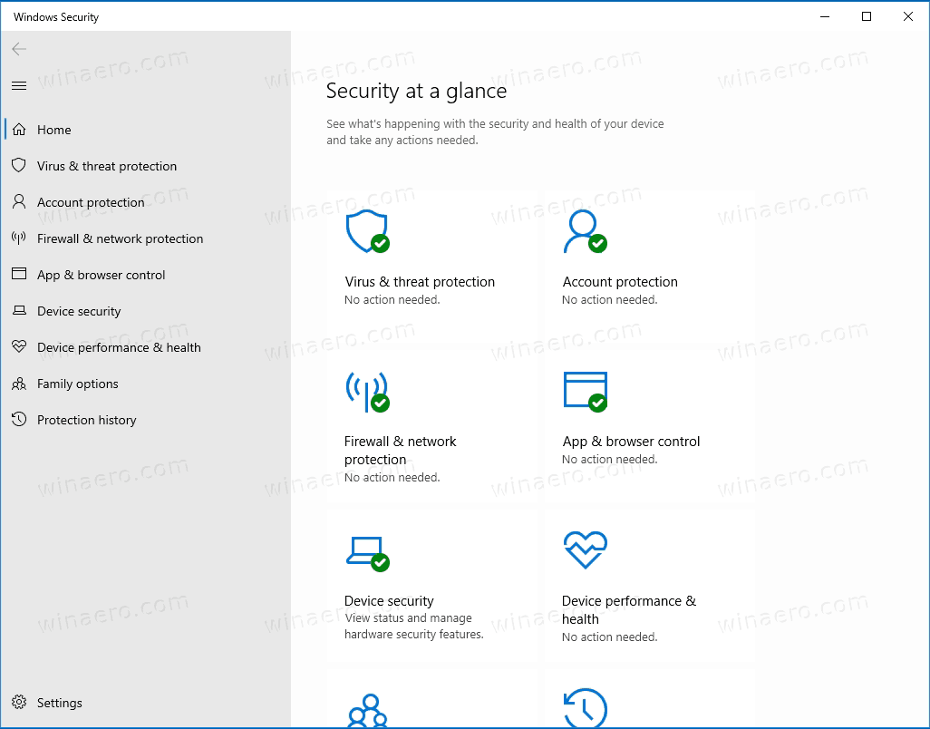 Redefinir o aplicativo de segurança do Windows no Windows 10