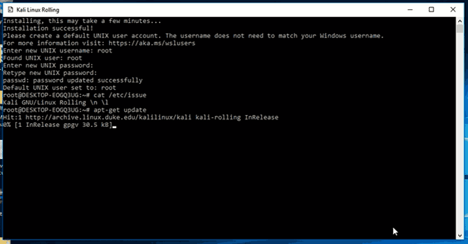 Kali Linux til WSL er nu tilgængelig i Microsoft Store