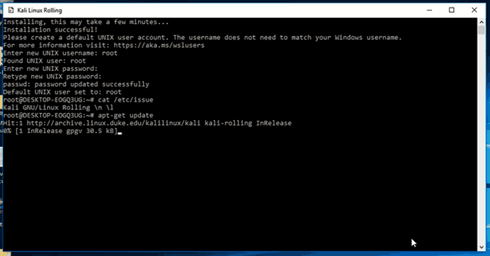 Kali Linux עבור WSL זמין כעת בחנות Microsoft
