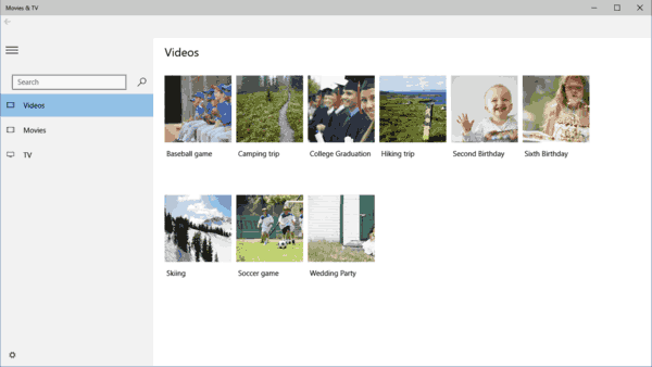 Application Microsoft Movies & TV mise à jour avec l'édition de photos