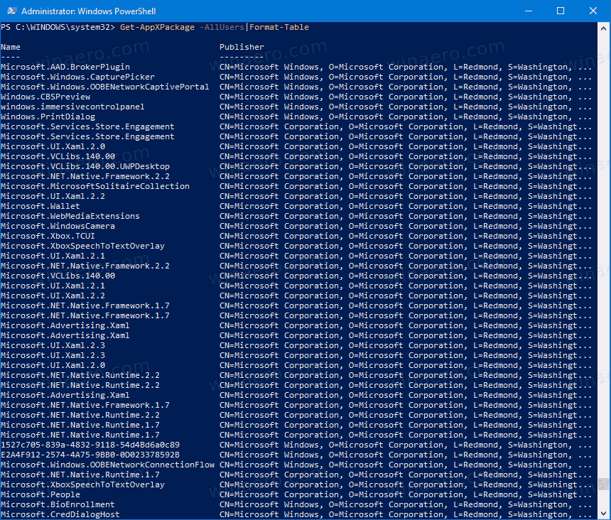 Lähtestage poe rakendus Windows 10-s PowerShelli abil