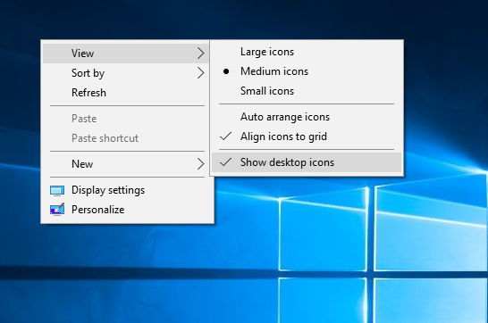 Få fart på Windows 10 ved å ha færre skrivebordsikoner