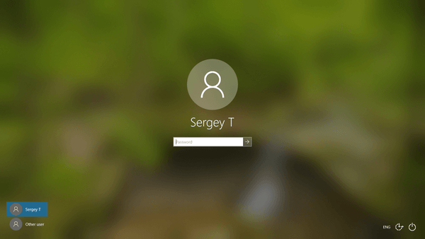 Deaktiver uskarphet på påloggingsskjermen i Windows 10