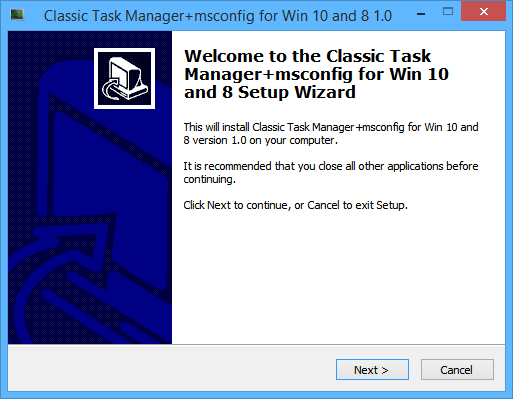 Få klassisk gammel oppgavebehandling i Windows 10