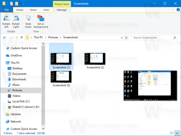 Operētājsistēmā Windows 10 noņemiet pagriezt pa kreisi un pagrieziet pa labi no kontekstizvēlnes