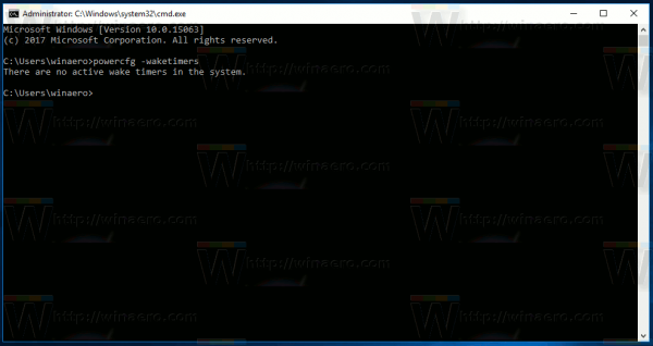 Maghanap ng Mga timer ng Wake sa Windows 10
