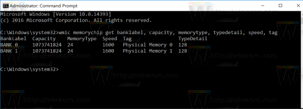 Jak zobaczyć typ pamięci DDR w wierszu polecenia w systemie Windows 10