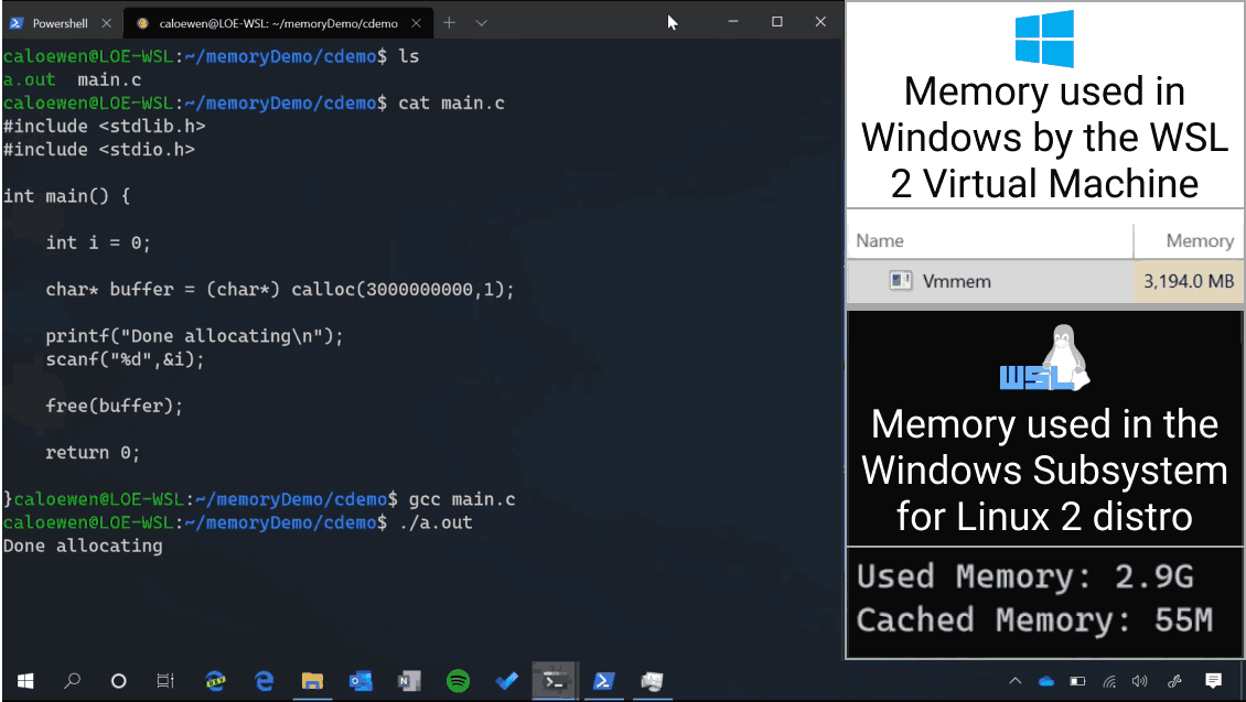 WSL 2 har nu Memory Reclaim-funktion