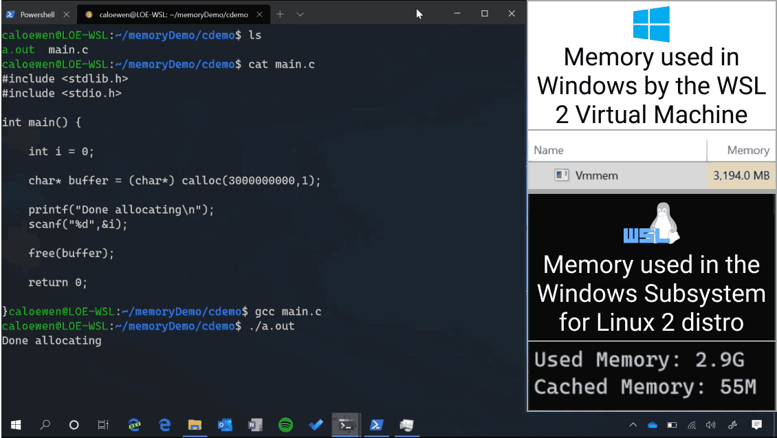 WSL 2 má nyní funkci Reclaim paměti