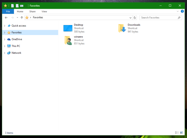 Hoe u favorieten opnieuw kunt toevoegen aan het navigatievenster van Windows 10 Verkenner