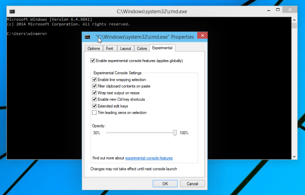 Promptul de comandă a fost îmbunătățit în continuare în Windows 10