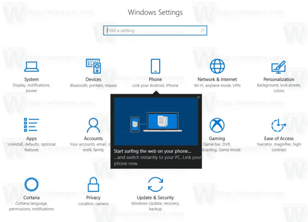 Reklaamide keelamine Windows 10 seadetes