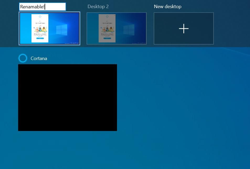 Windows 10 tillater å endre navn på virtuelle skrivebord, få nytt Cortana UI og mer