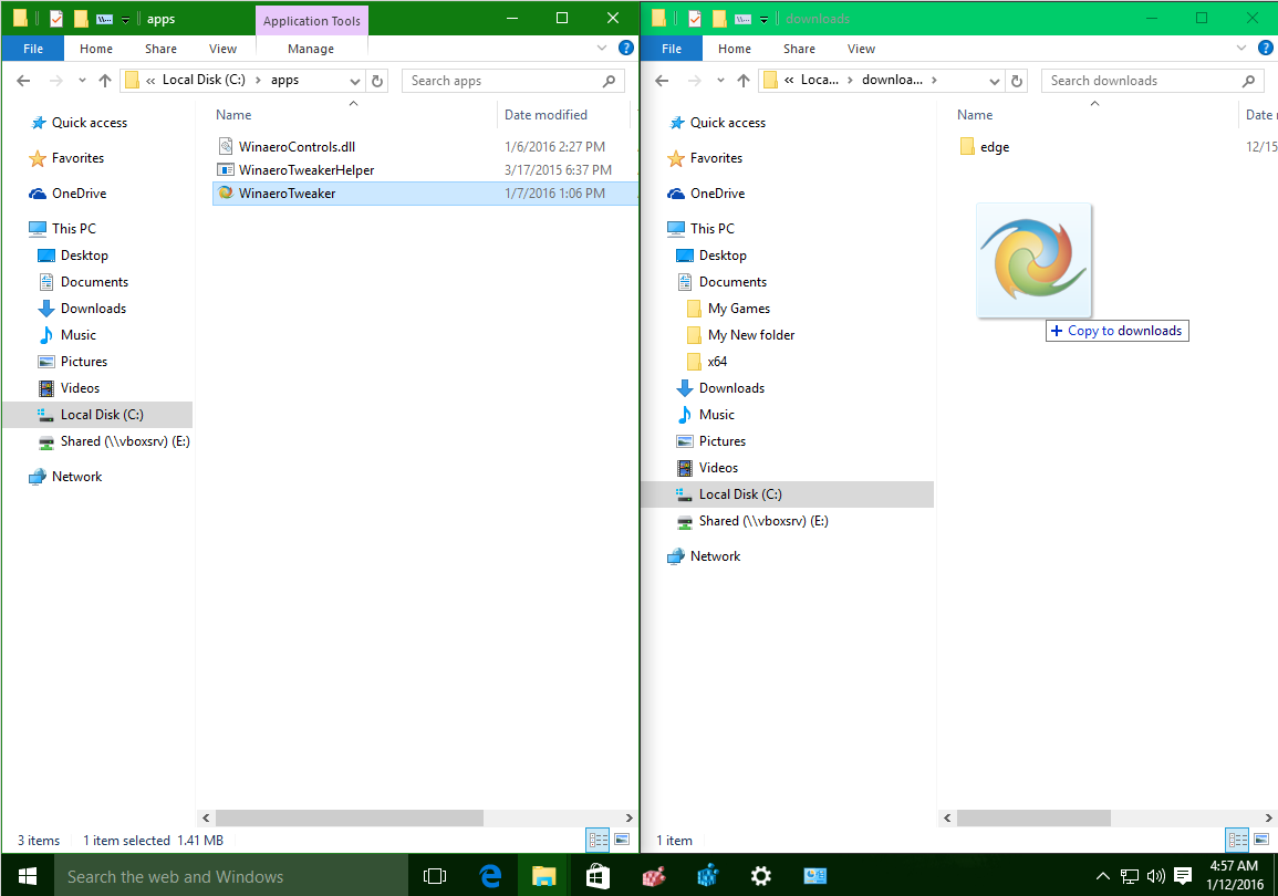 Vedon ja pudotuksen herkkyyden muuttaminen Windows 10: ssä