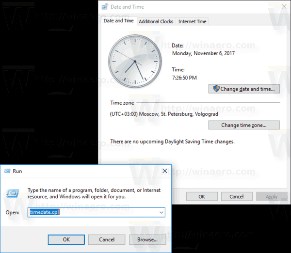 Öppna kontrollpanelens applets direkt i Windows 10
